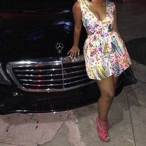 Multicolored spring dress